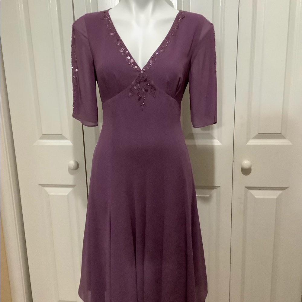 Adrianna Papell lilac dress